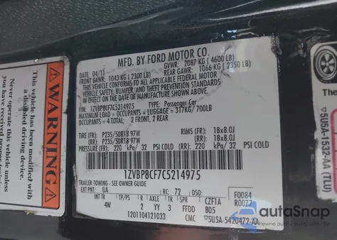 2012 Ford Mustang Gt/Gt Premium from USA, damaged, VIN 1ZVBP8CF7C5214975